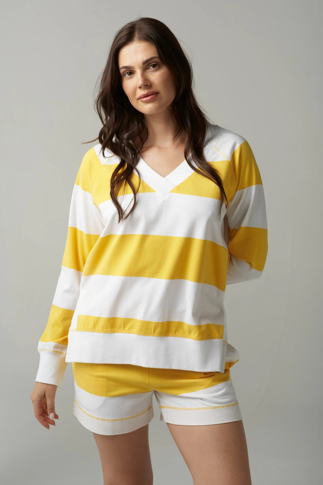 Rugby Club Cotton V Neck Sweater