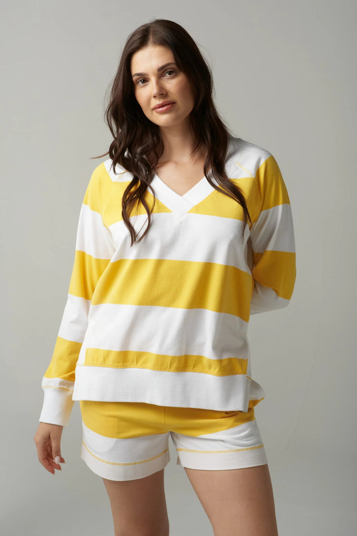 Rugby Club Cotton V Neck Sweater