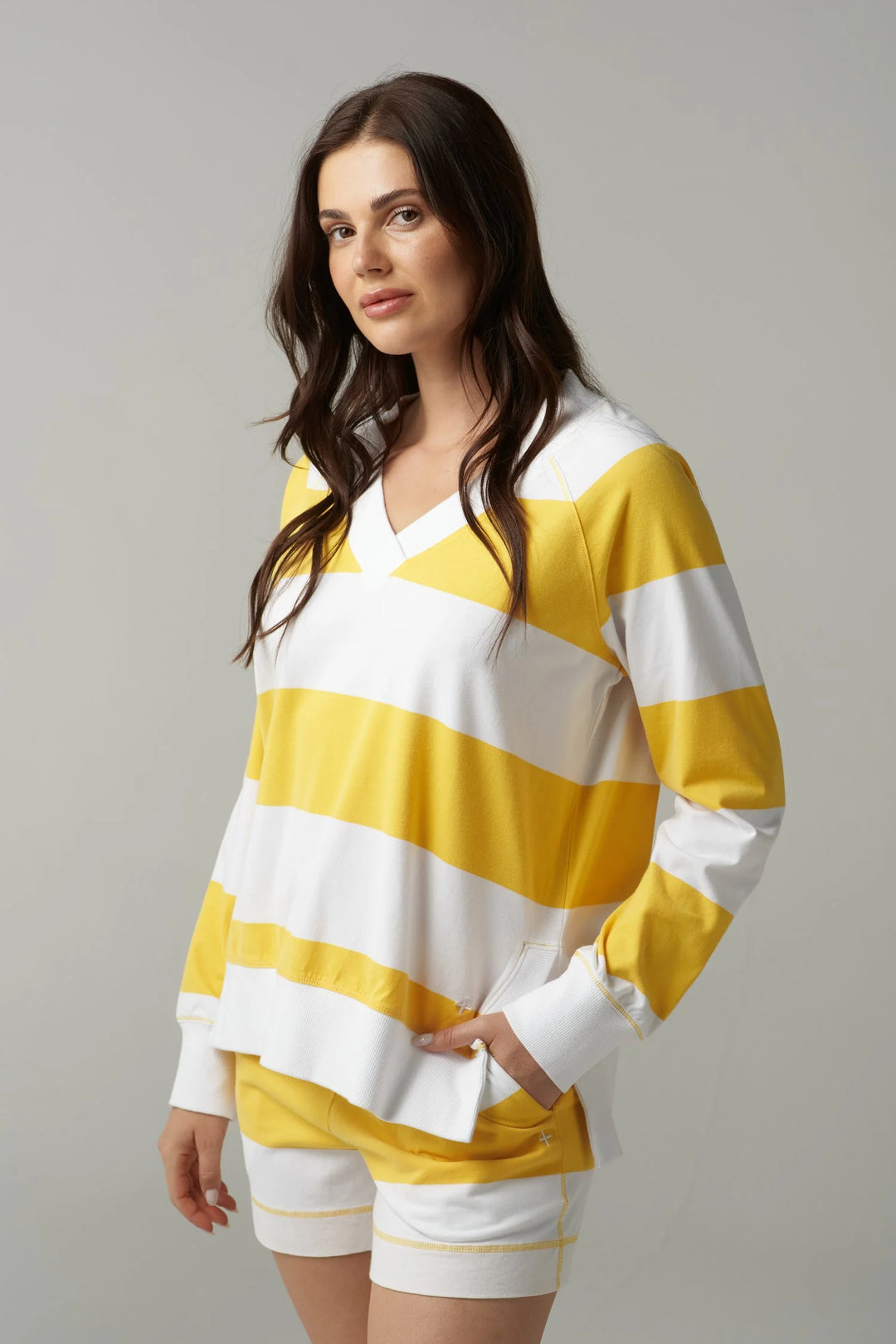 Rugby Club Cotton V Neck Sweater