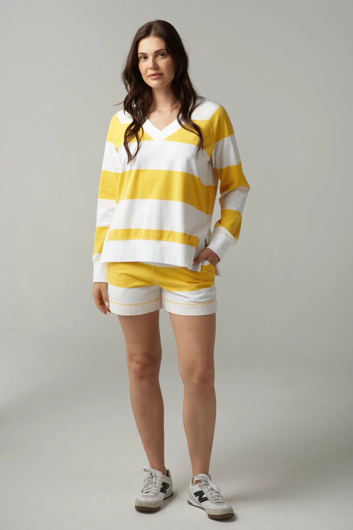 Rugby Club Cotton V Neck Sweater