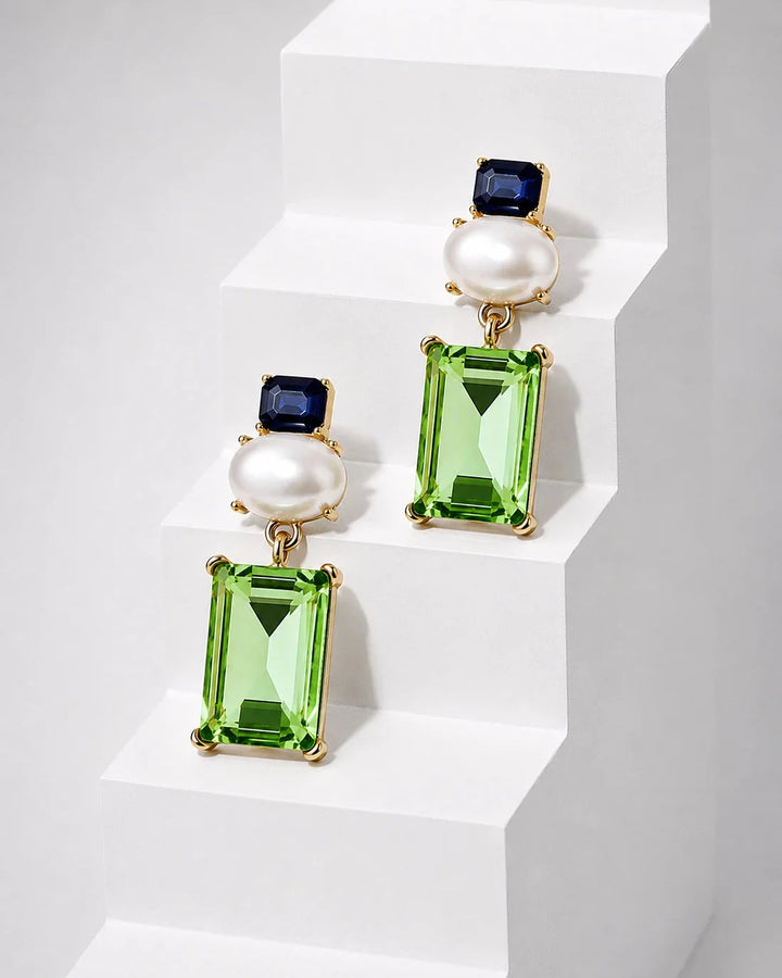 Matilda Crystal and Faux Pearl Earrings