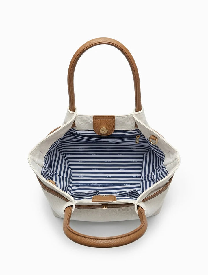 Chiswick Tote White Tan