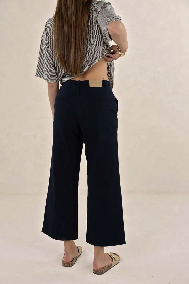 Margot Drill Pant- Navy