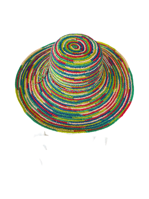 Multicolour Raffia Hat