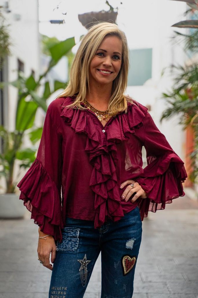 Moselle-Bordeaux-Frill Shirt