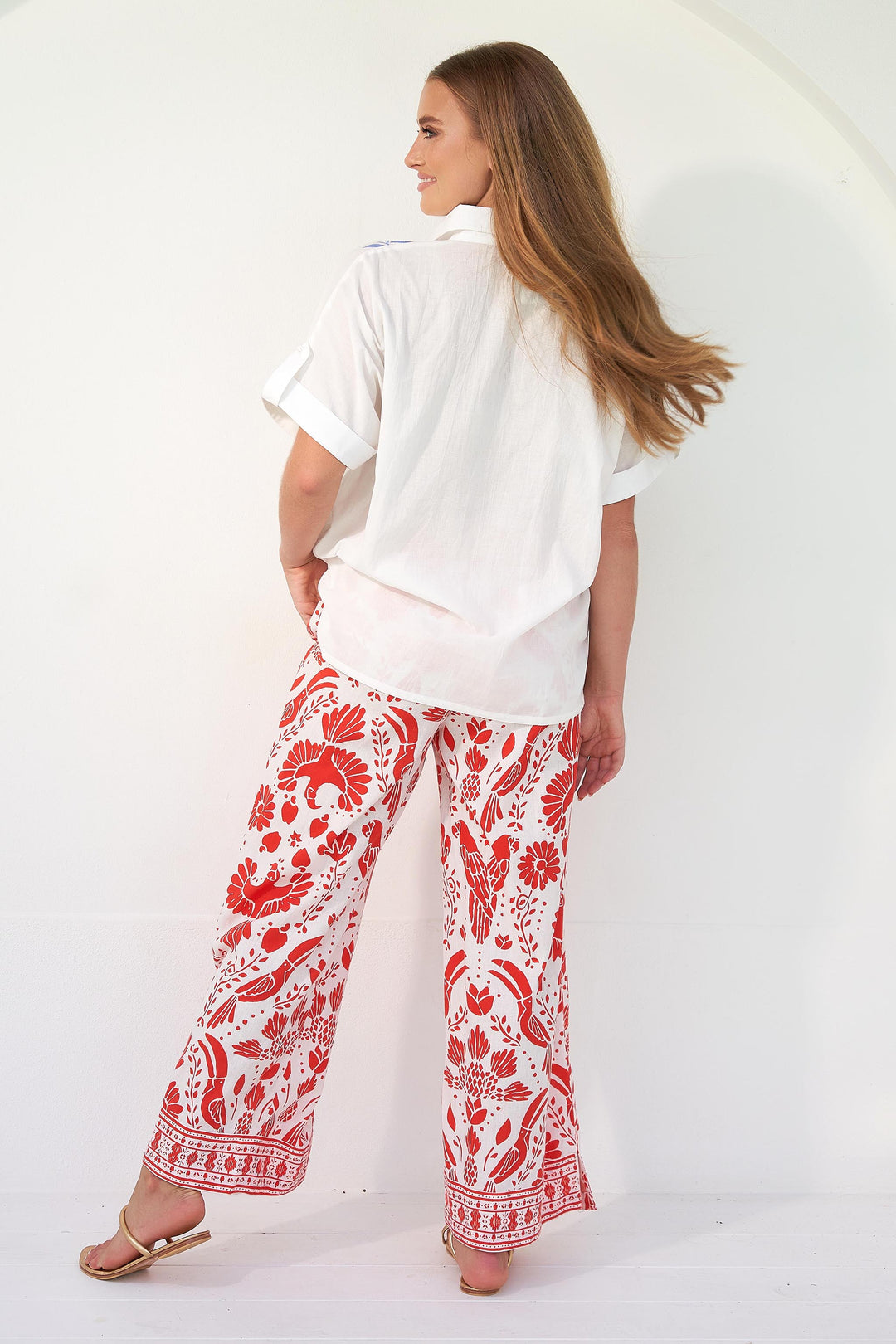 Luna Pants- Red Bird