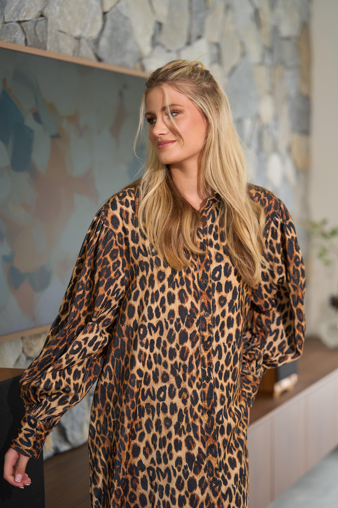 Shallow Dress Leopard Cord