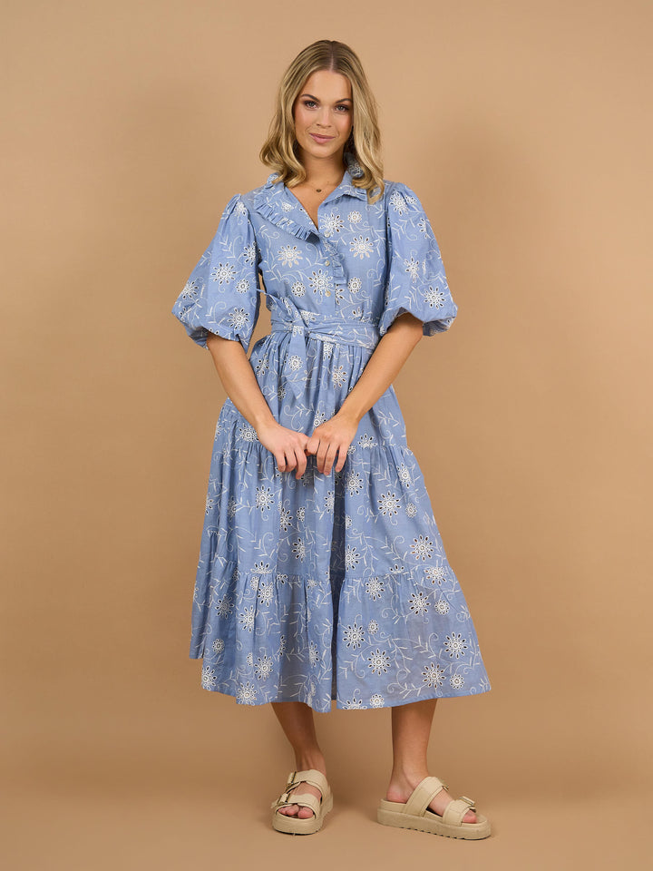 Mia Dress- Chambray Burst