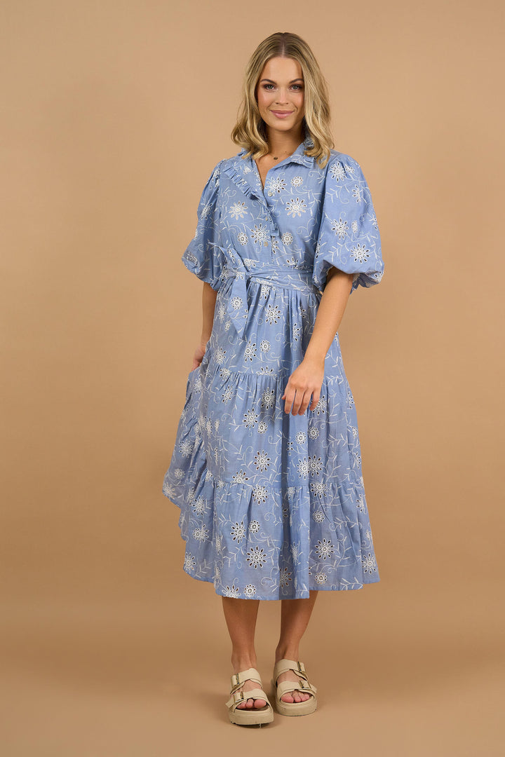 Mia Dress- Chambray Burst