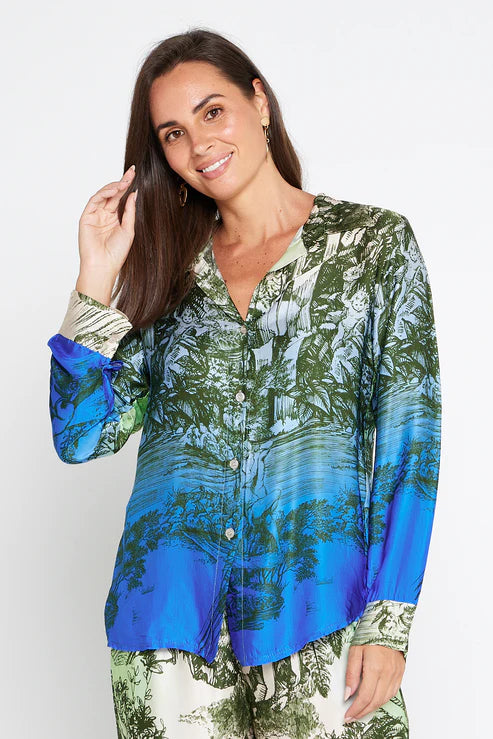 Satin Viscose print shirt