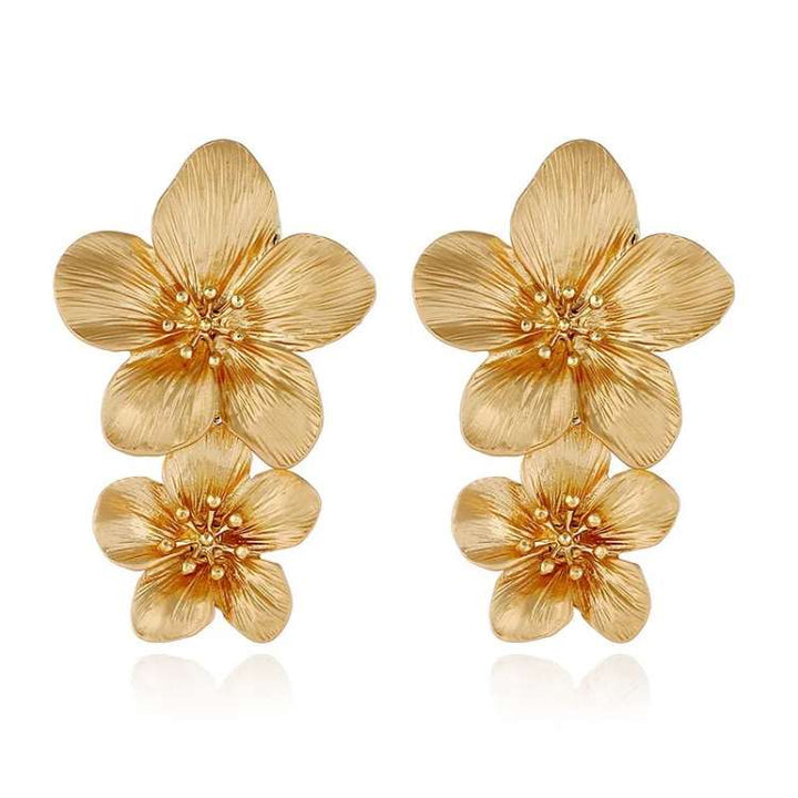 Double Bloom Statement Earrings