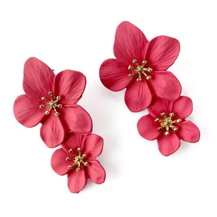 Double Bloom Statement Earrings