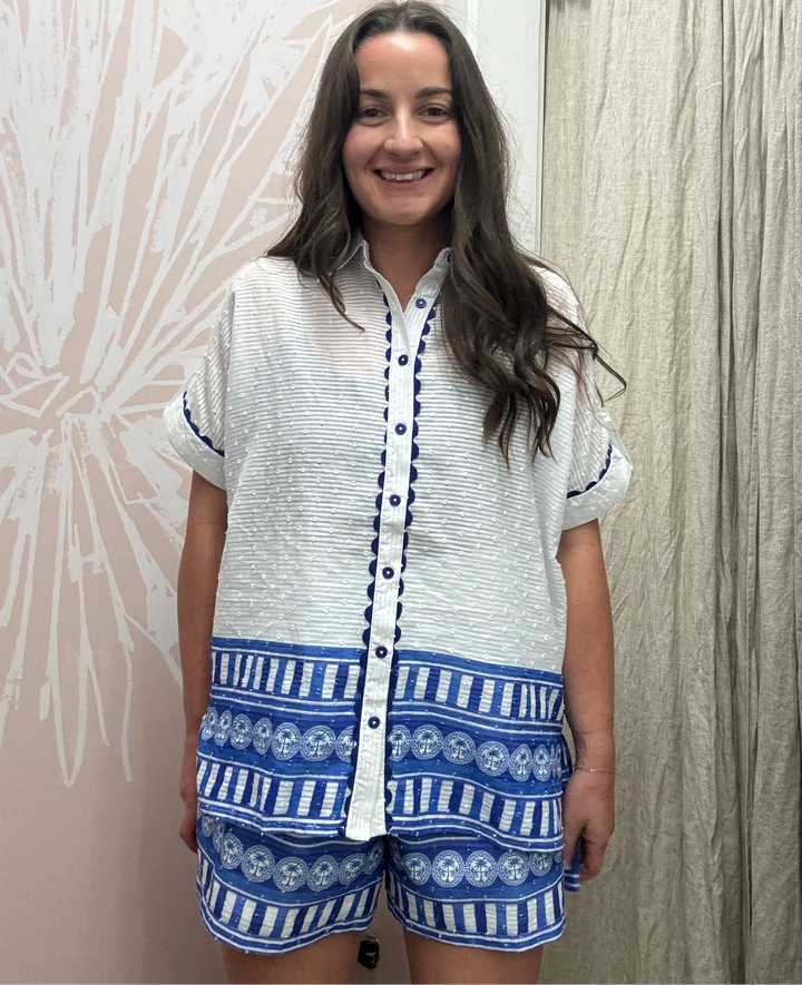 Isabella Shirts -Skyhigh Palms