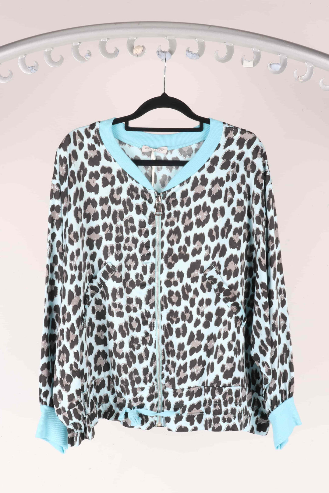 Silky Leopard Bomber