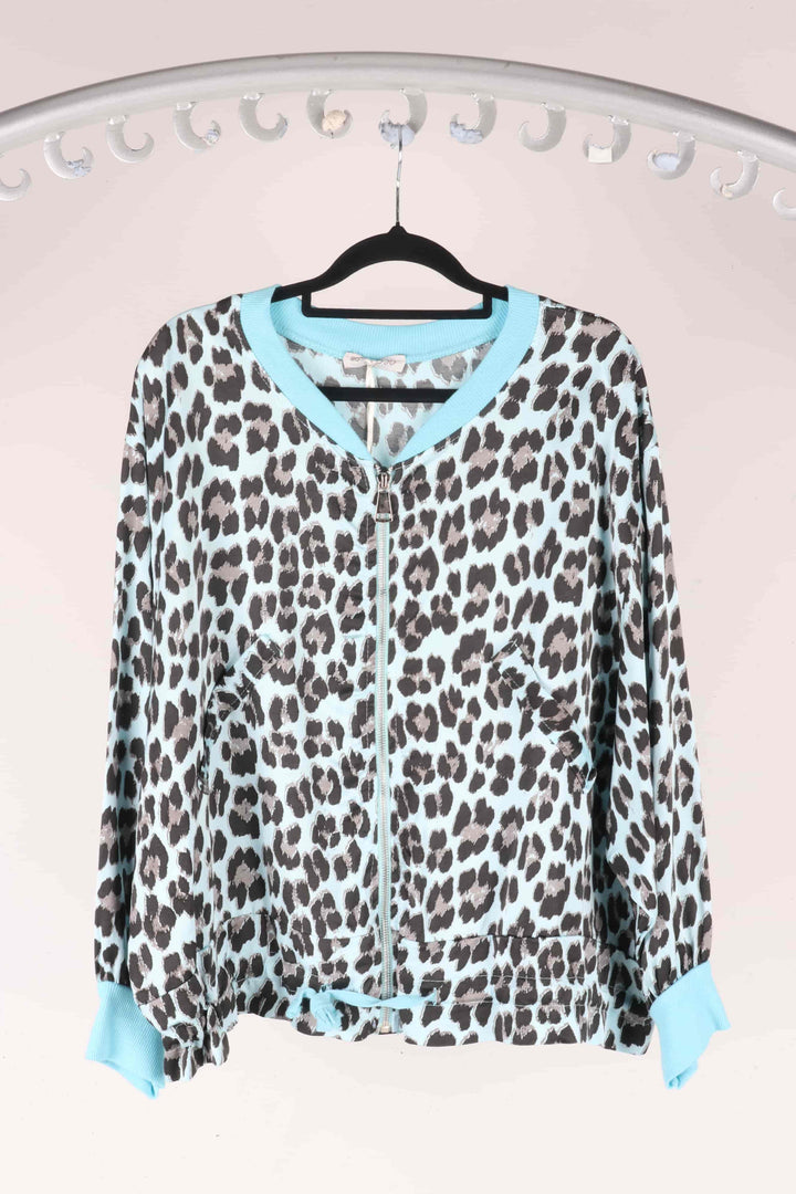 Silky Leopard Bomber
