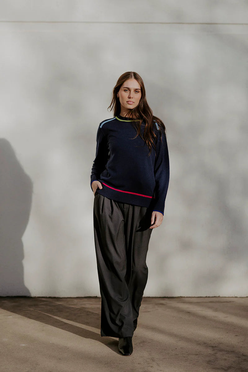 Contrast Trim Knit