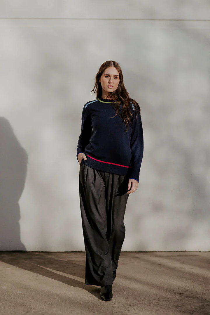 Contrast Trim Knit