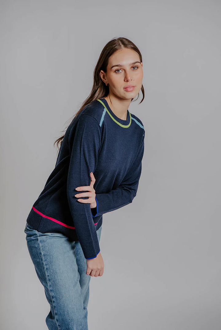 Contrast Trim Knit