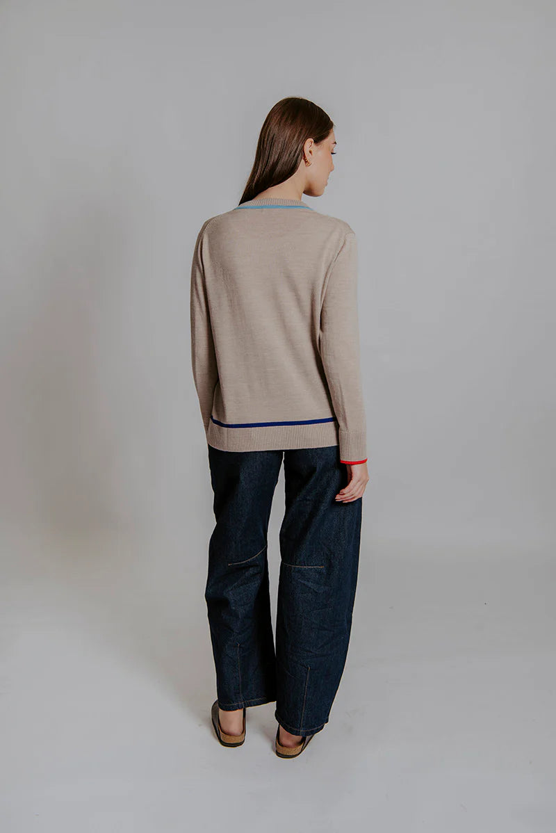 Contrast Trim Knit