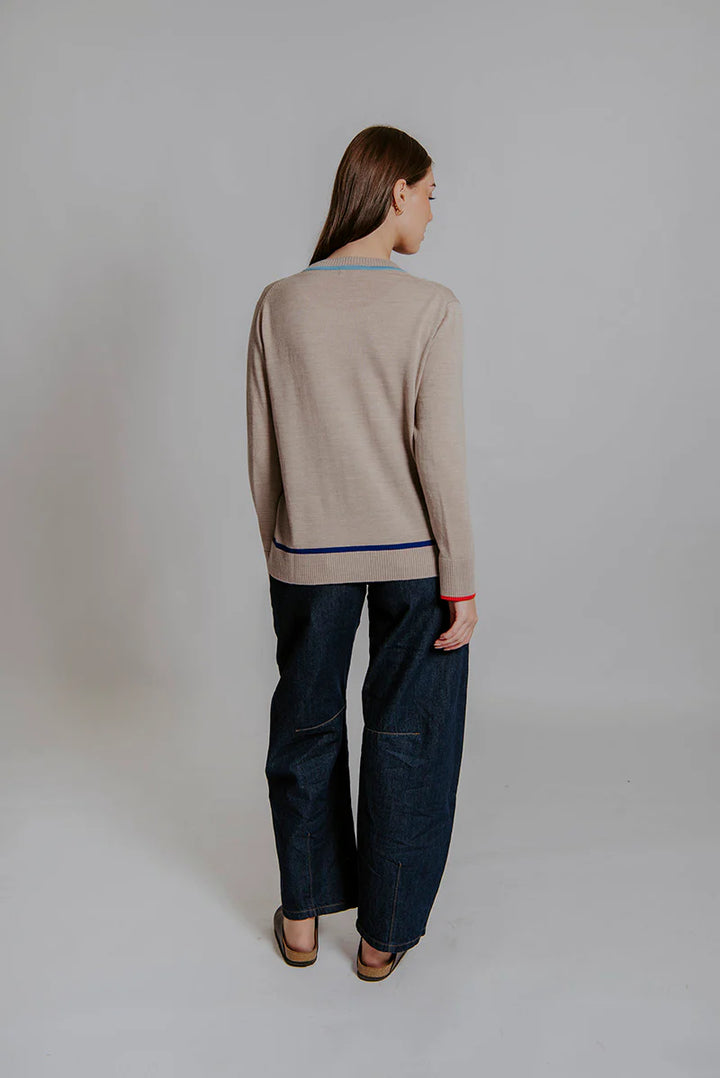 Contrast Trim Knit