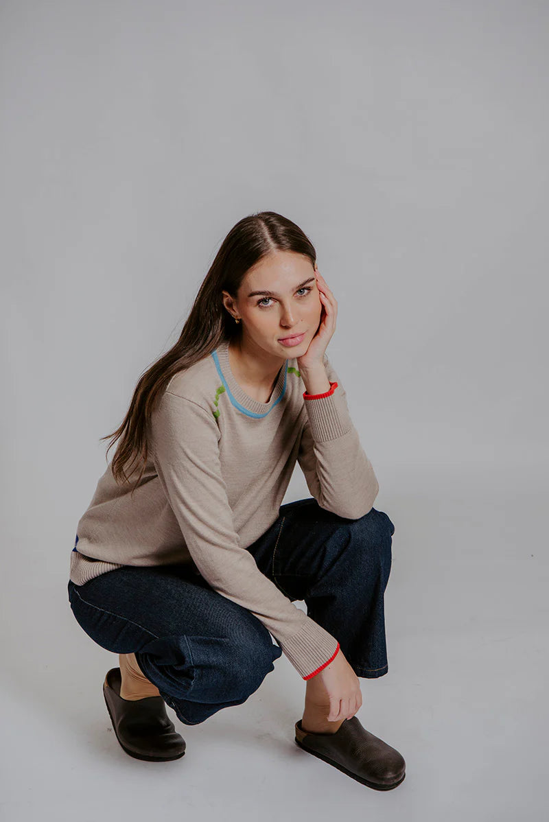 Contrast Trim Knit