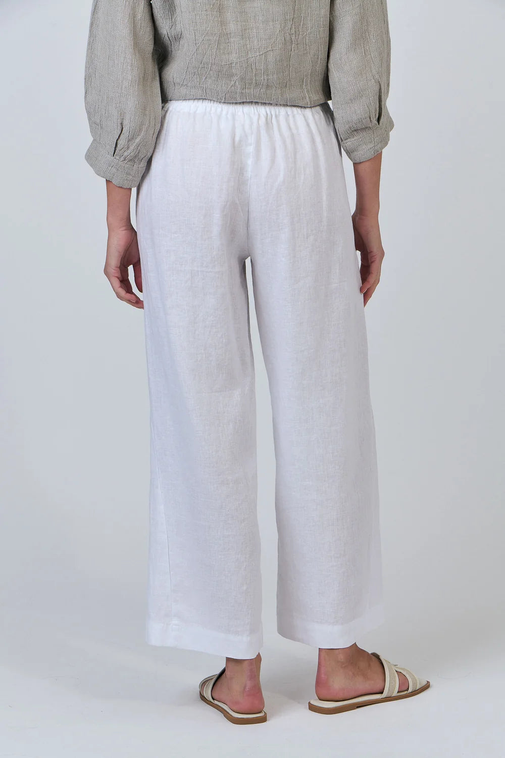 Naturals White Linen Pant