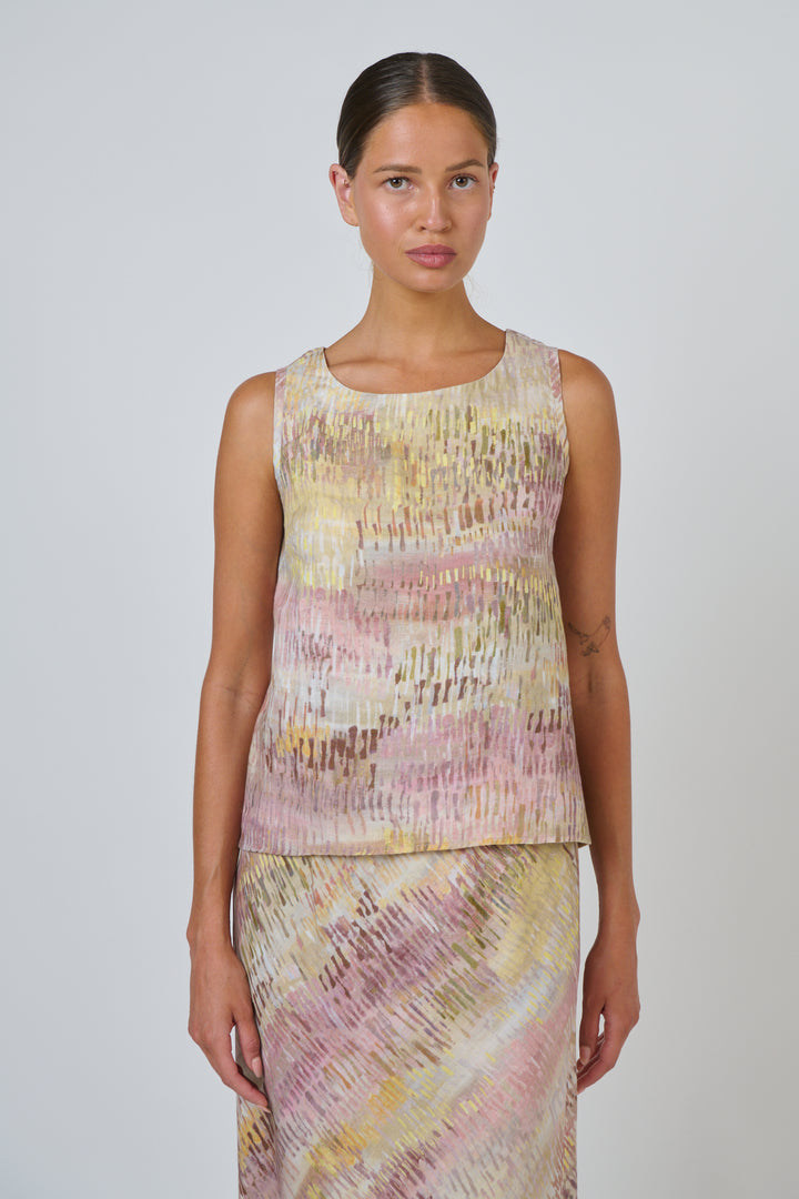 Jardin S/L Linen Top
