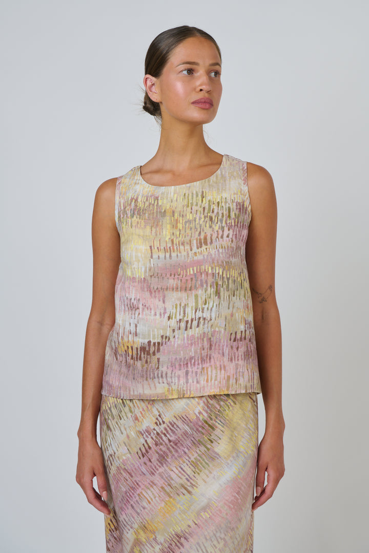 Jardin S/L Linen Top
