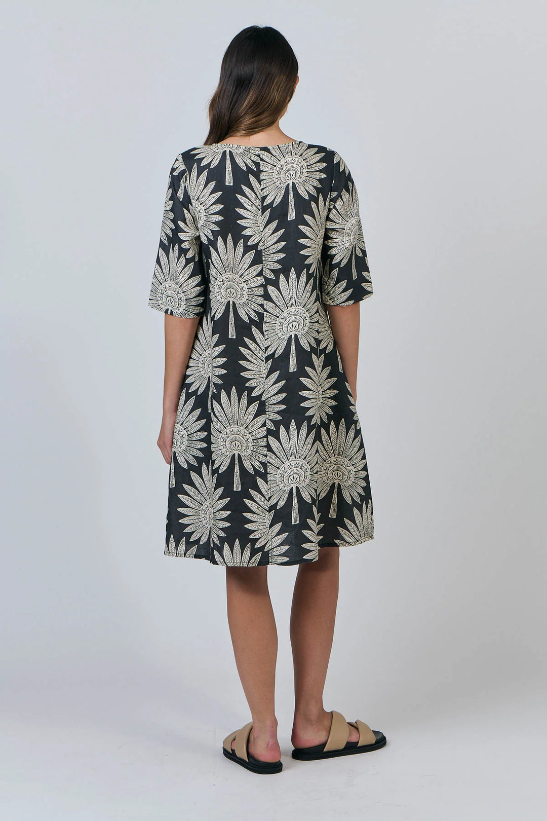 Date Palm Linen Dress