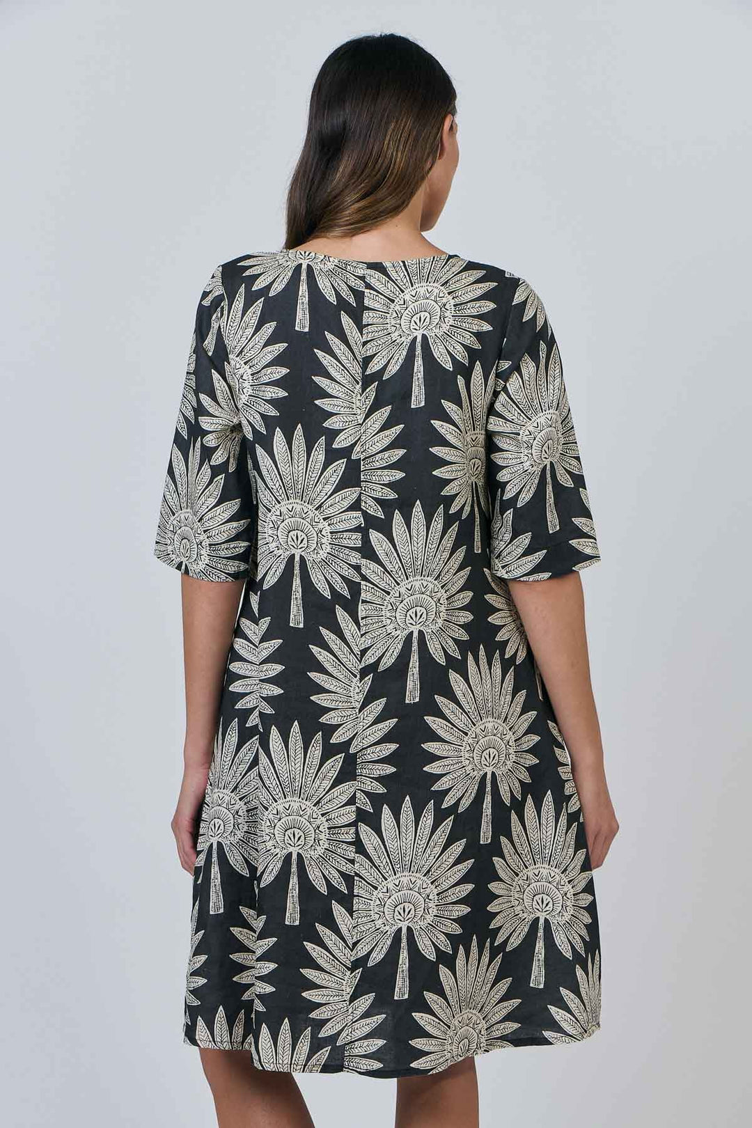Date Palm Linen Dress
