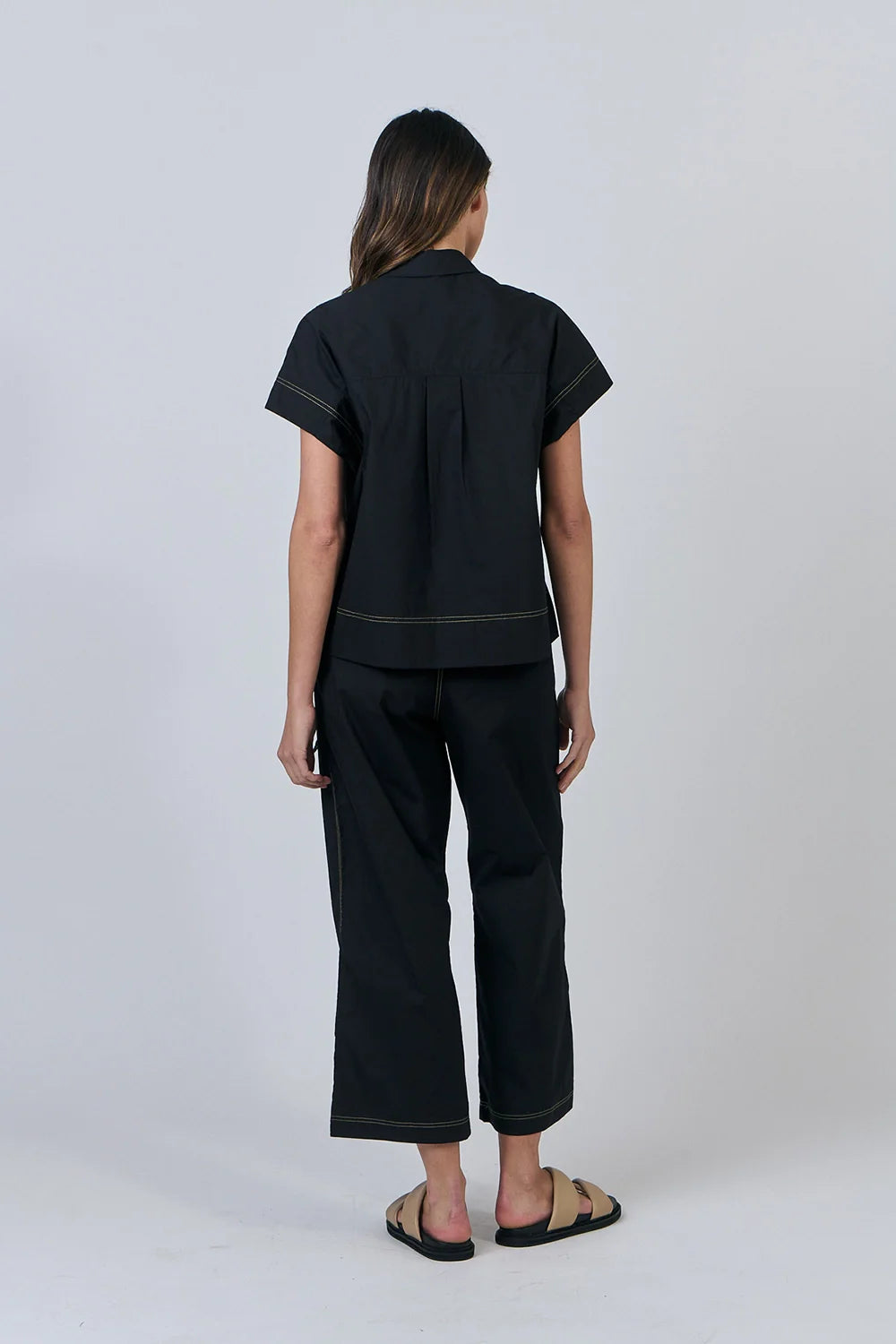 Poplin Pant contrast stitch