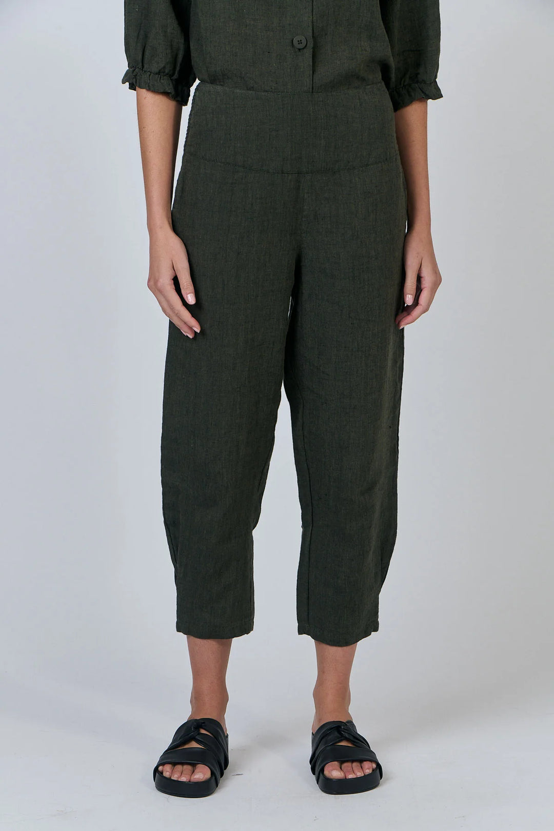Eliza Linen Pant- Black