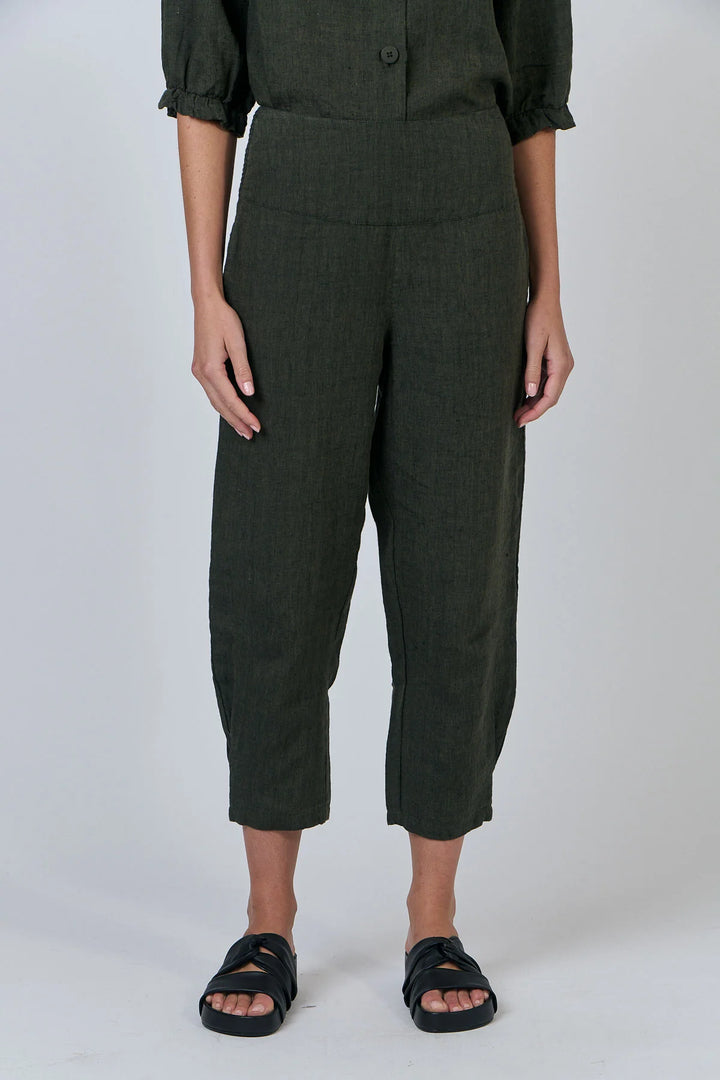 Eliza Linen Pant- Black