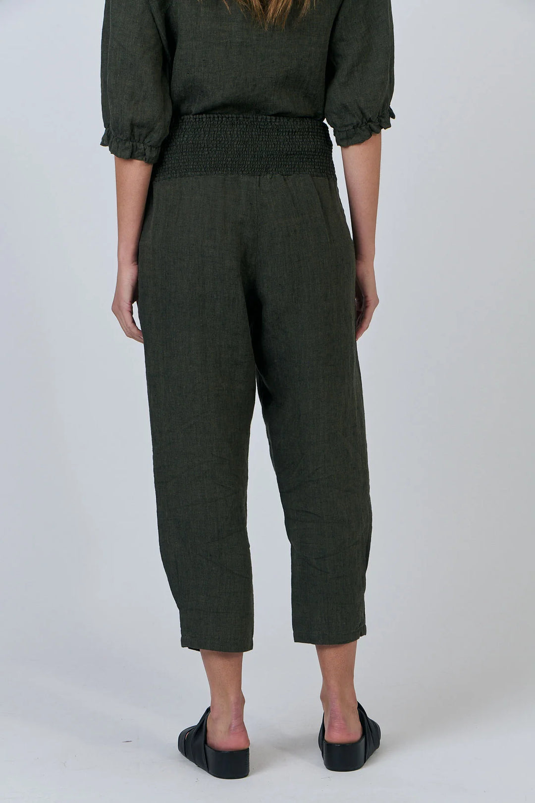 Eliza Linen Pant- Black