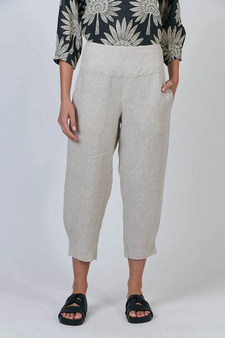 Eliza Linen Pant- Sand