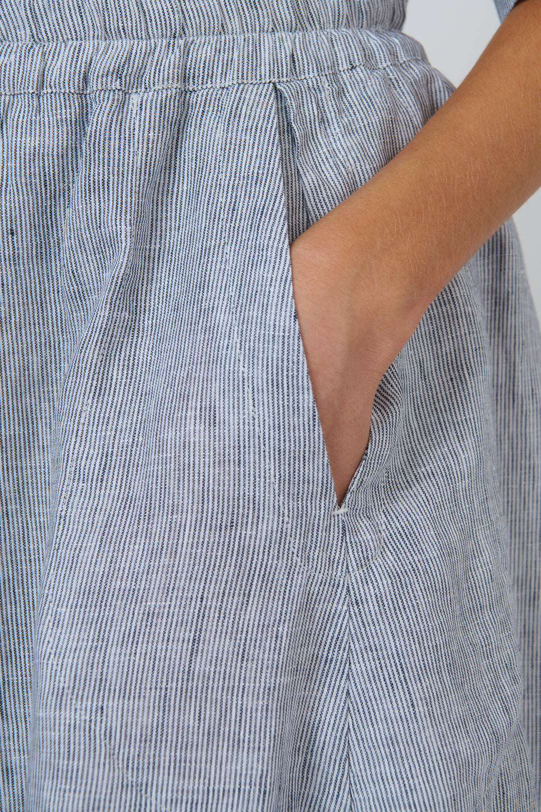 Silver Linen Skirt