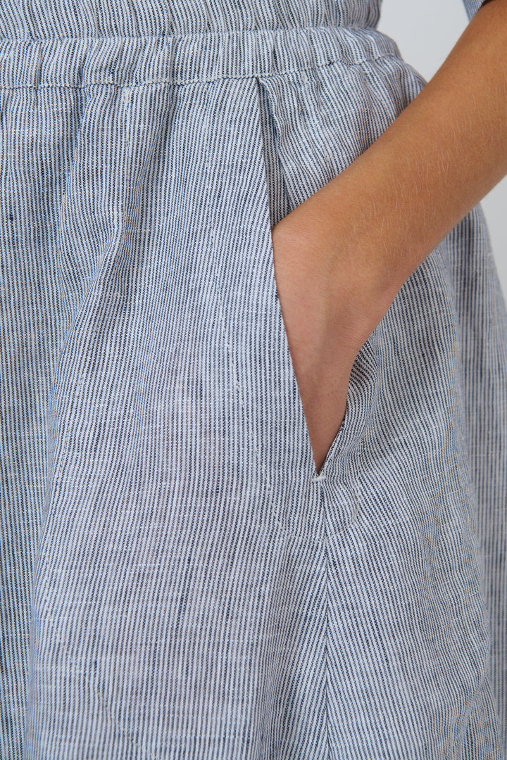 Silver Linen Skirt