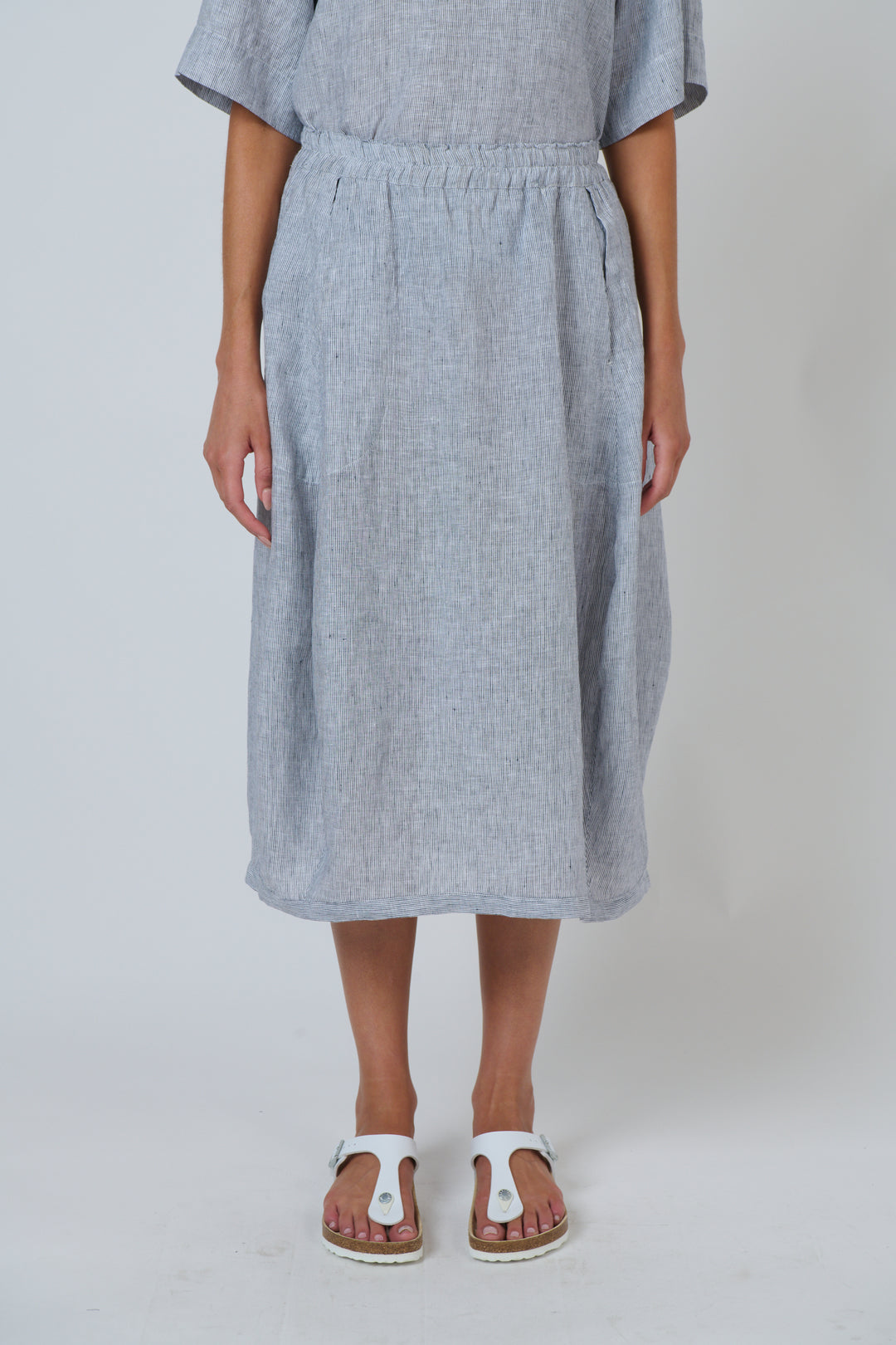 Silver Linen Skirt