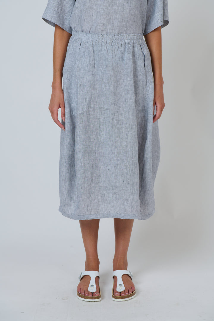 Silver Linen Skirt