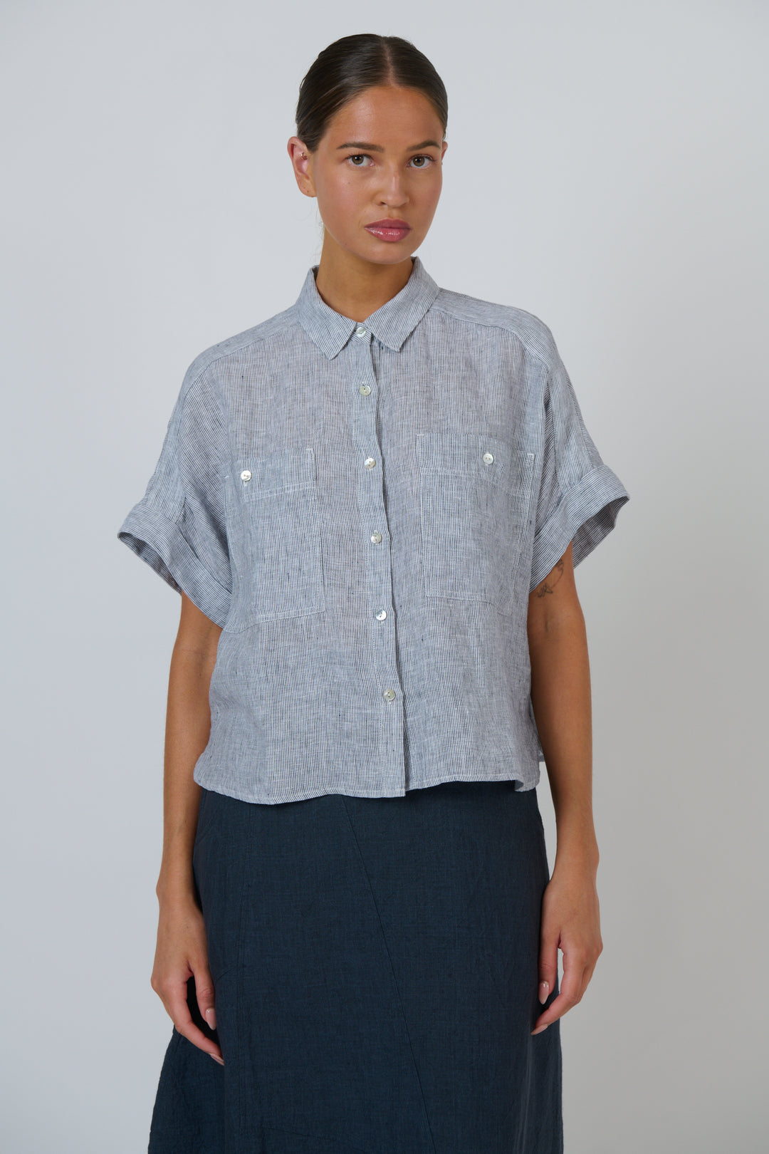 Silver Classic Collar Shirt