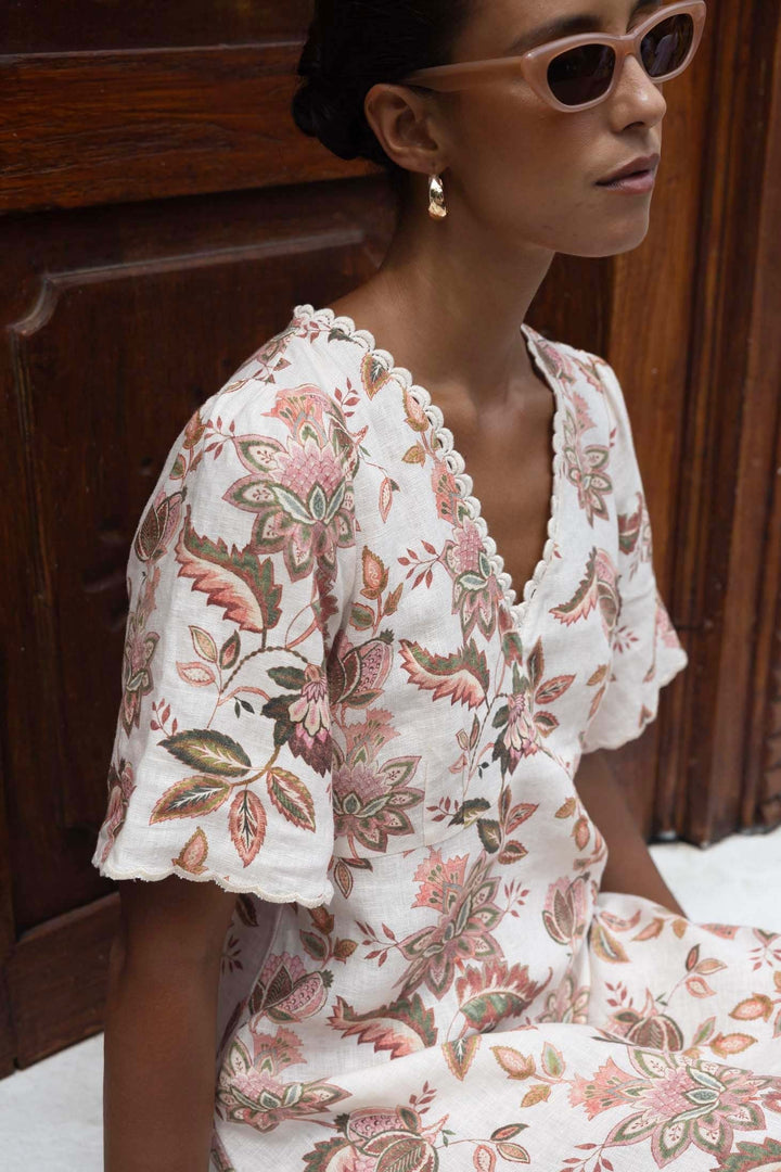 Boh Rose/Midi Dress