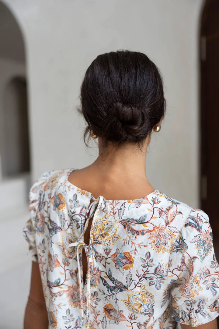 Sana Lilly Dress - Kaffir Lilly Print