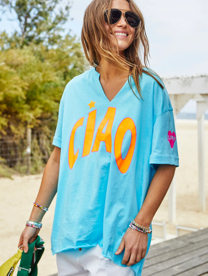 CIAO AQUA V-NECK TEE