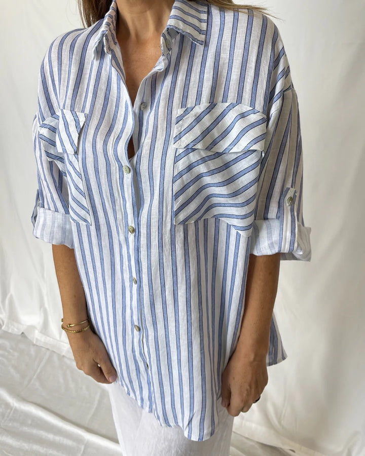 Italian Stripe Linen Shirt