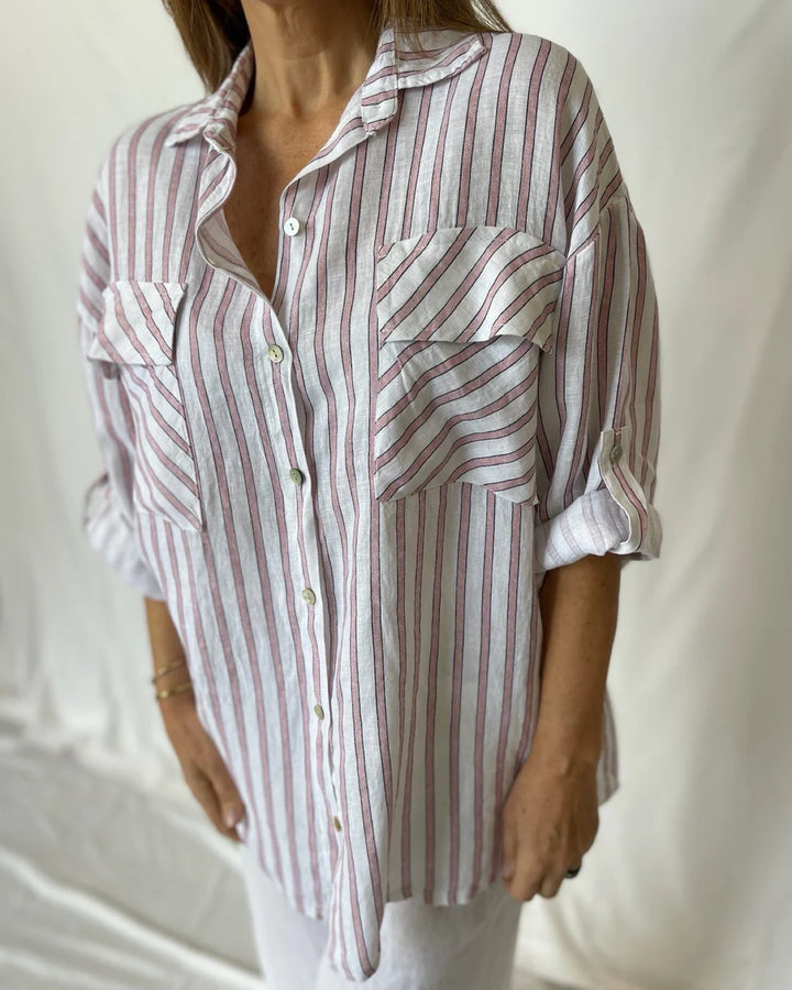 Italian Stripe Linen Shirt