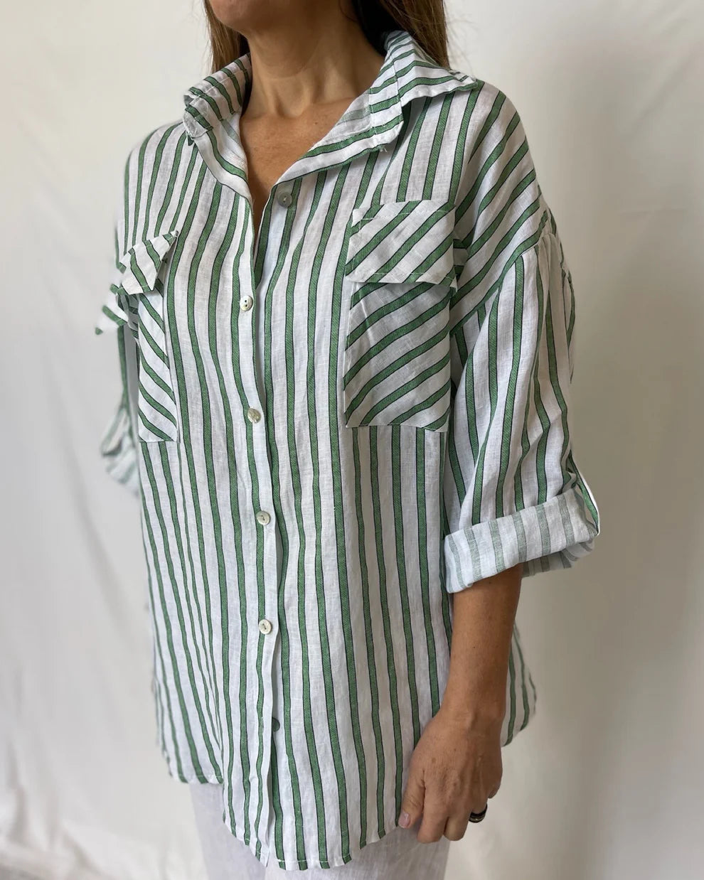 Italian Stripe Linen Shirt