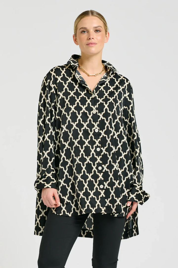 The Marnie Shirt- Morrocan Print