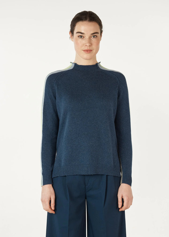 Contrast Funnel Neck