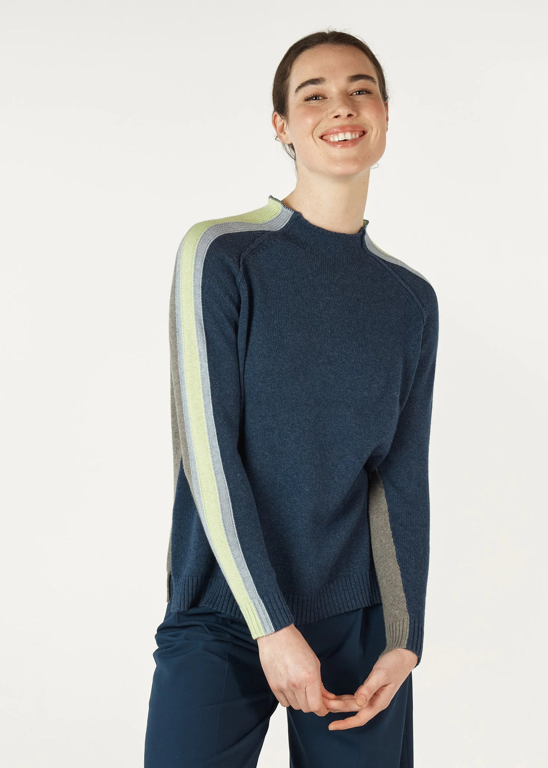 Contrast Funnel Neck