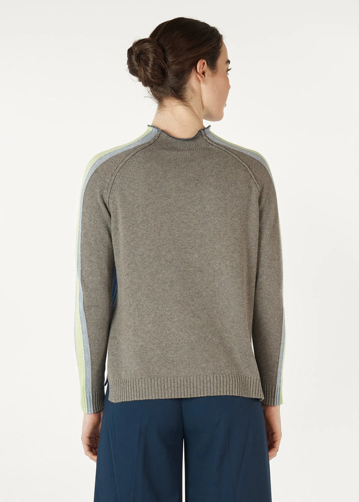 Contrast Funnel Neck